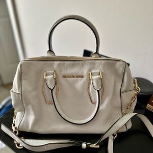 Michael Kors White Leather Satchel